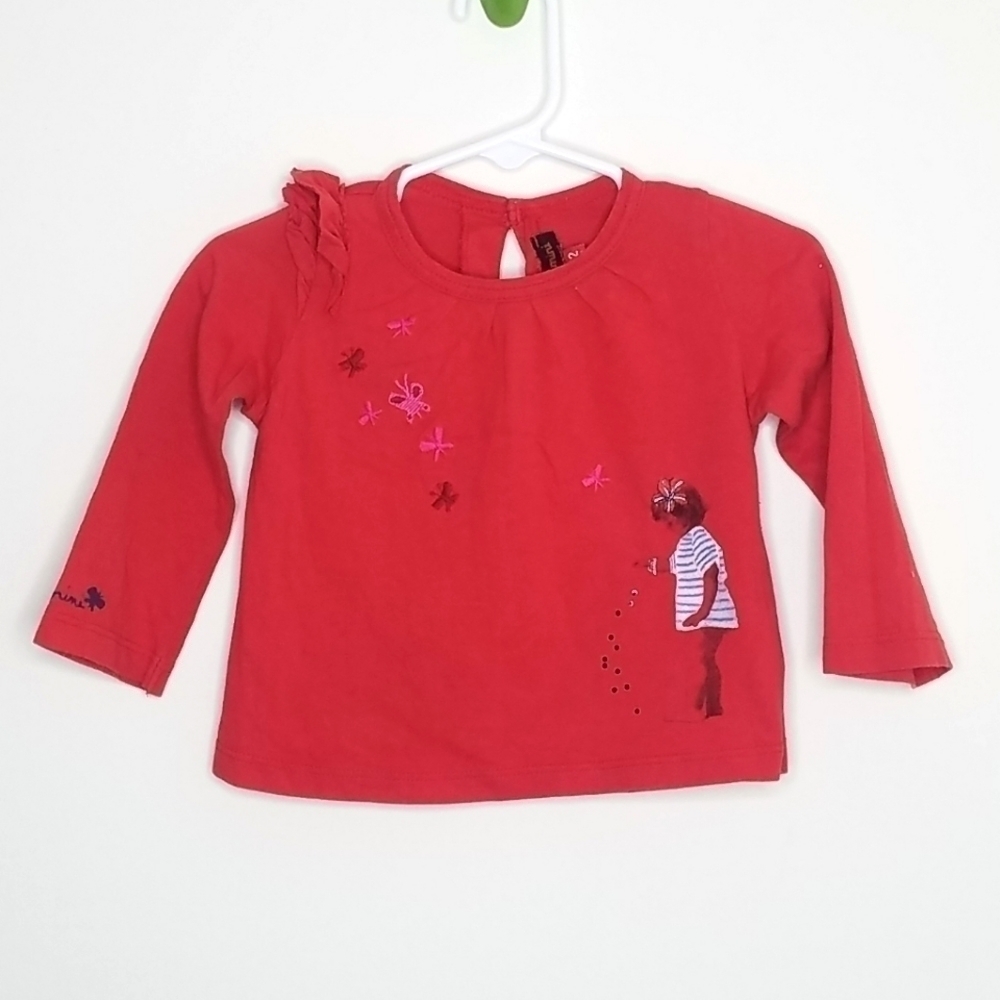Catimini Girl Butterfly Shirt 12m